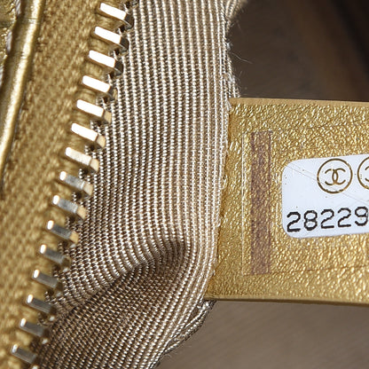 Chanel Metallic Calfskin Crocodile Embossed Cocodile Small Gabrielle Hobo Gold 7 of 11