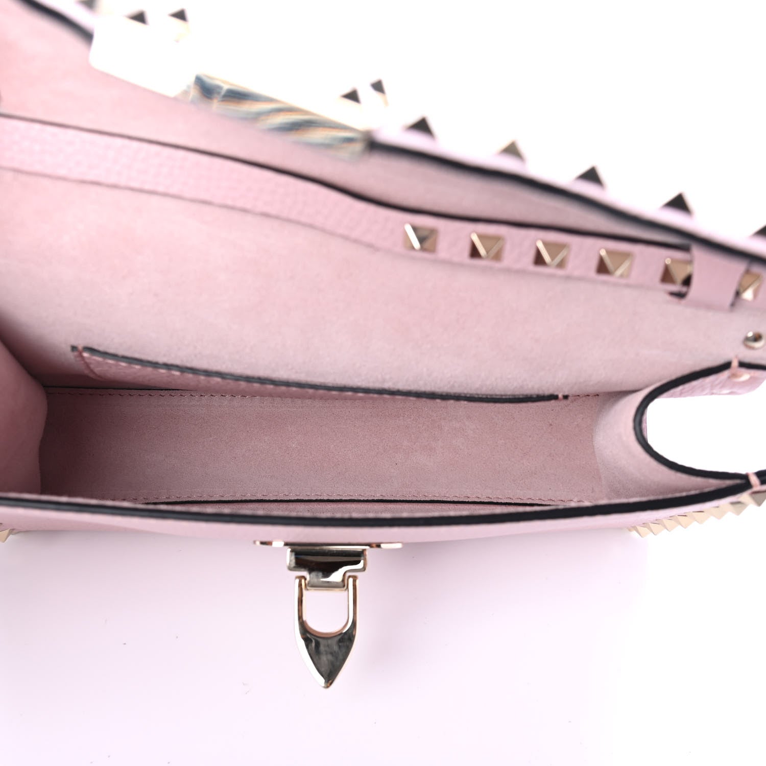 Valentino Garavani Pebbled Calfskin Medium Rockstud Flip Lock Crossbody Bag Loto 4 of 4