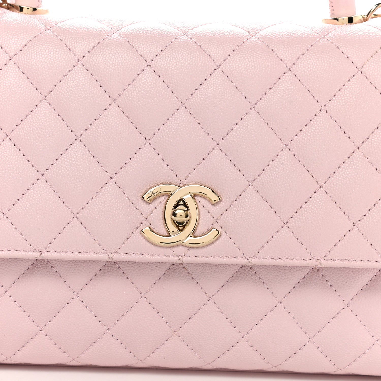 Chanel Caviar Quilted Small Coco Handle Flap Light Pink 8 of 12