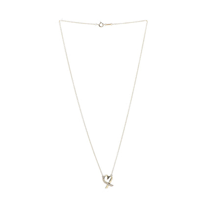 Tiffany 18K Yellow Gold Diamond Small Paloma Picasso Loving Heart Pendant Necklace 3 of 7