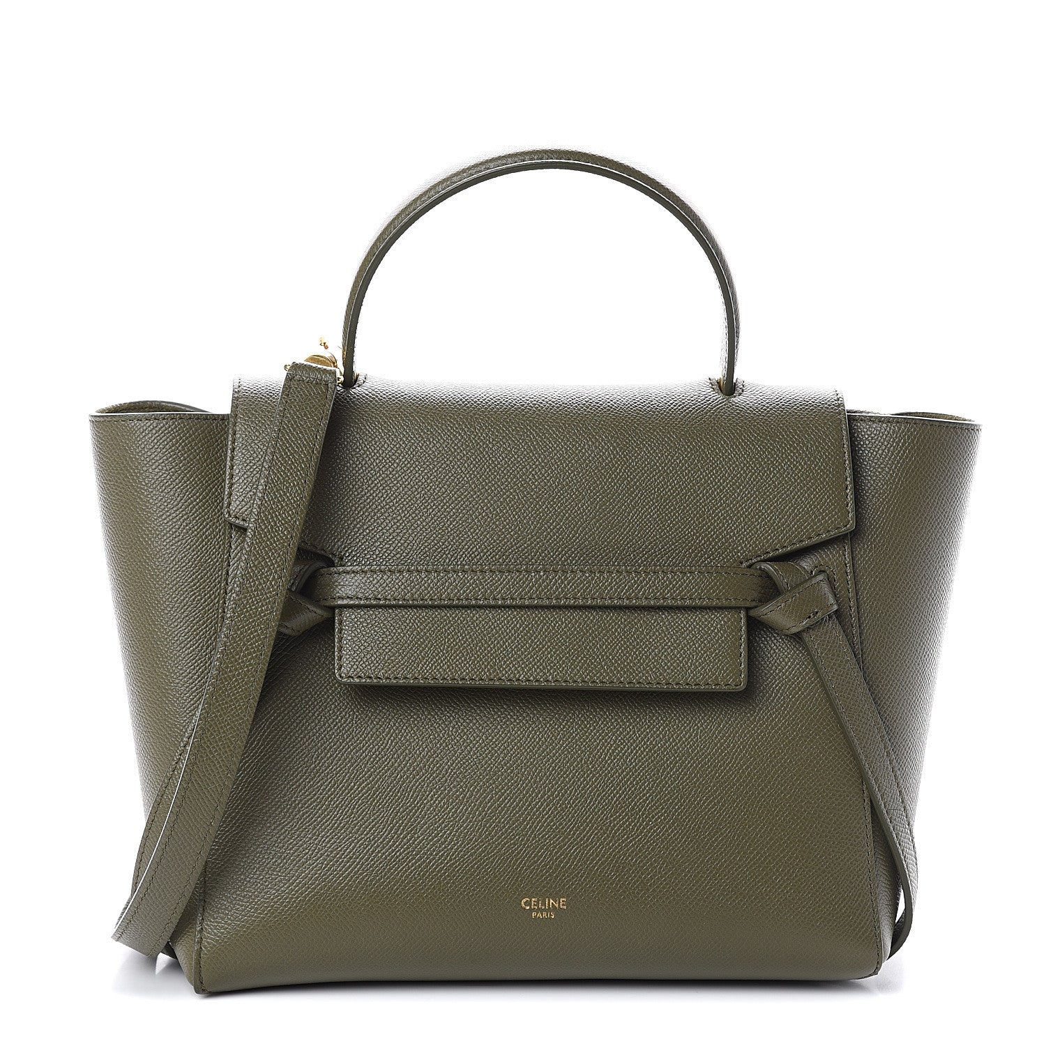 Celine Grained Calfskin Micro Belt Bag Army Green 1 of 8