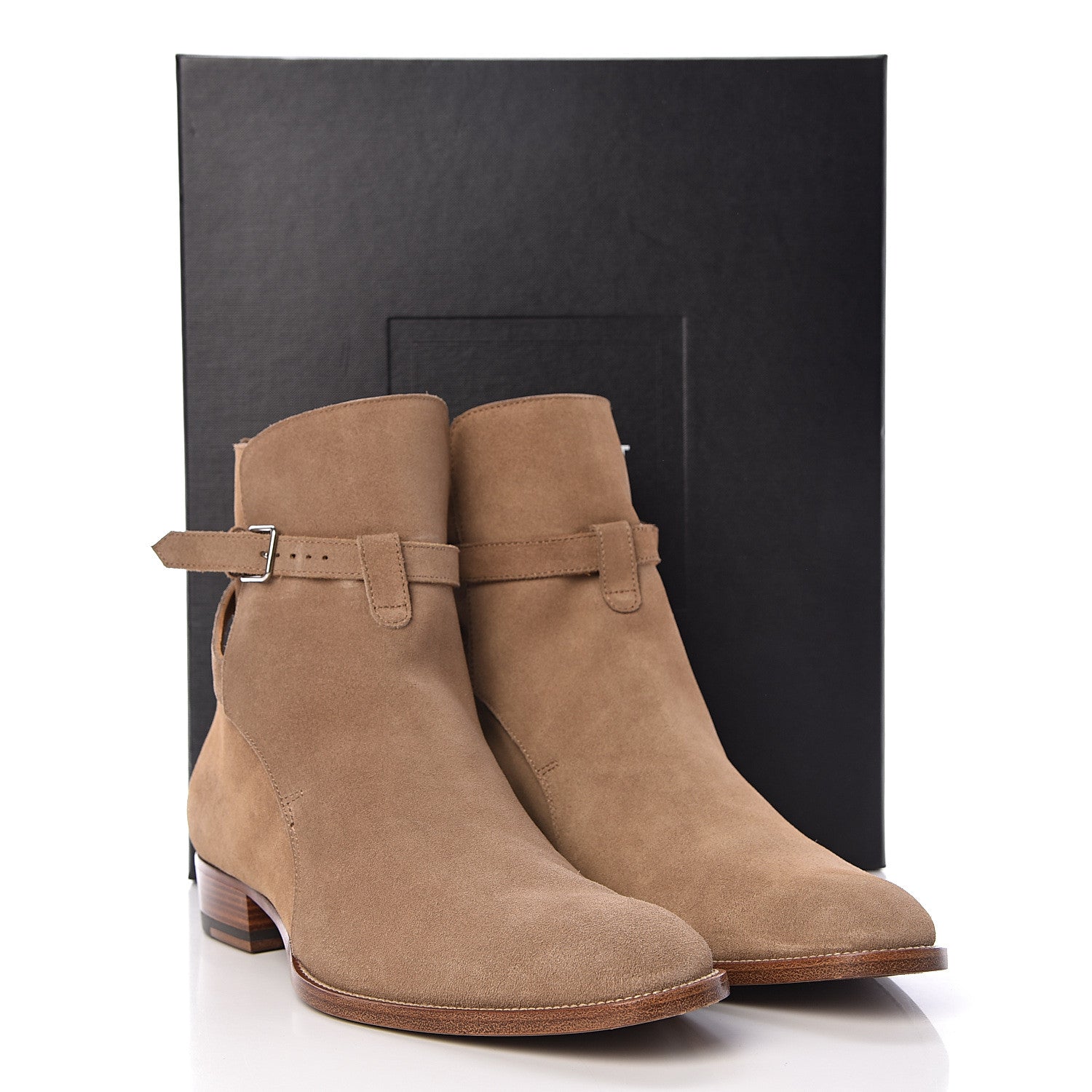 Saint Laurent Jodhpur Suede Mens Wyatt 30 Boots 42.5 New Sigaro 11 of 11