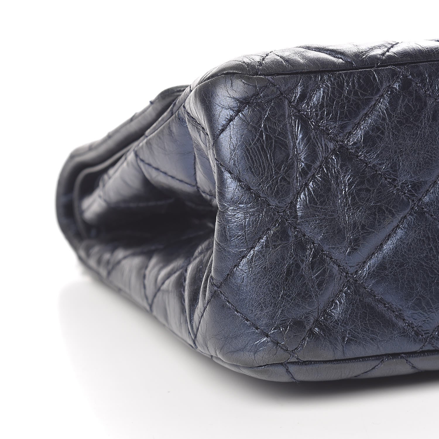 Chanel Metallic Aged Calfskin Quilted 2.55 Reissue 227 Flap Blue 9 of 13