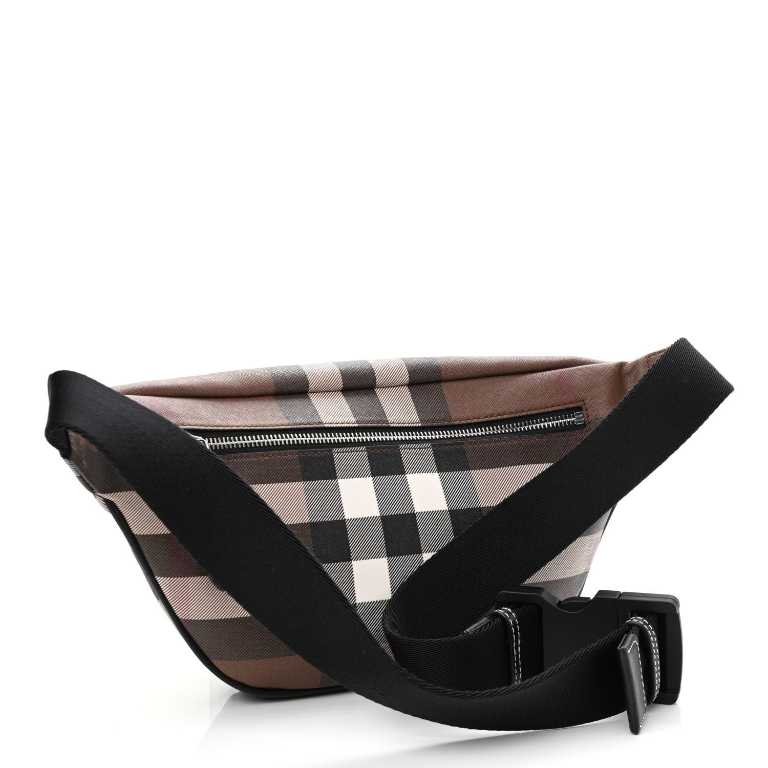 Burberry E-canvas Check Bum Bag Dark Birch Brown 3 of 9