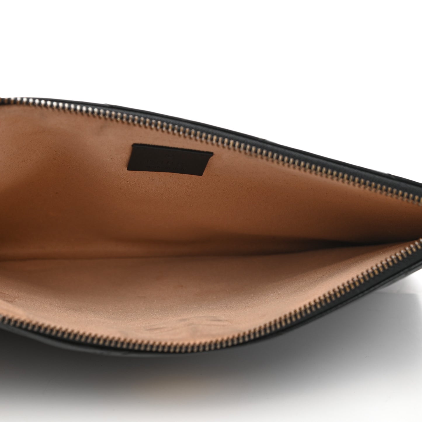 Calfskin Matelasse Large GG Marmont Zip Pouch Black