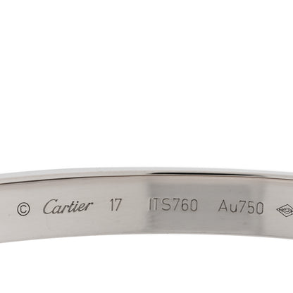 Cartier 18K White Gold LOVE Bracelet 17 3 of 7