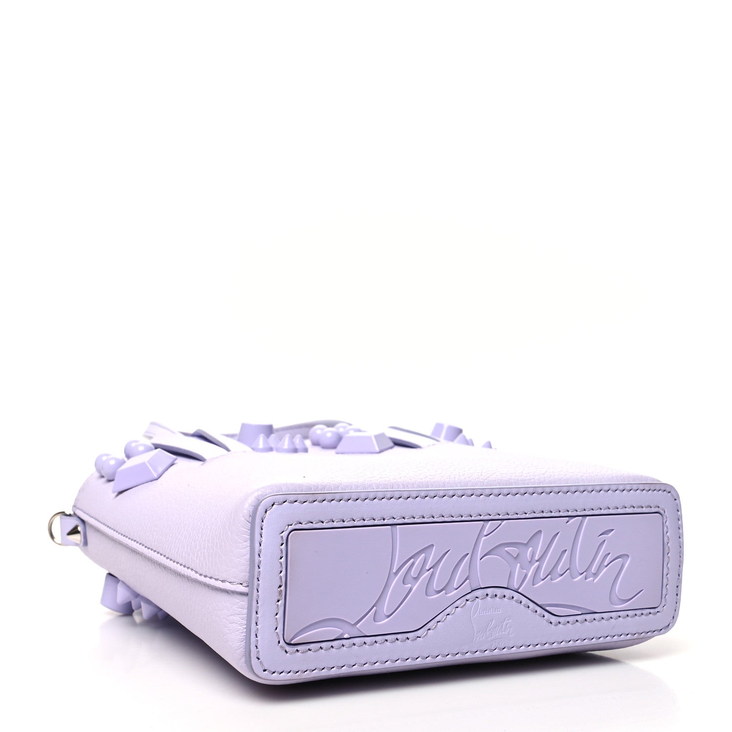 Christian Louboutin Calfskin Empire Spike Studded Mini North South Cabata Tote Lilac Smoke 4 of 9