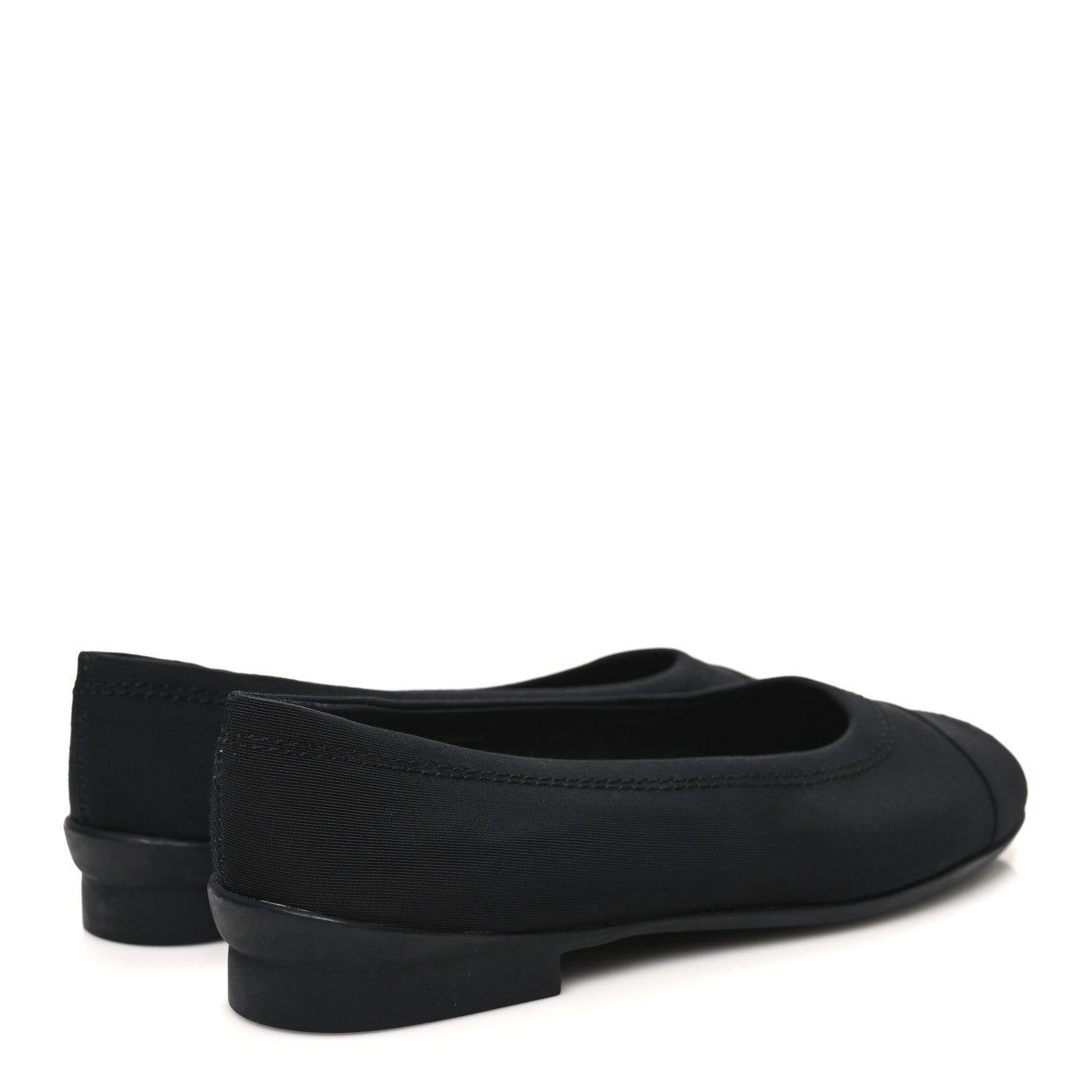 Chanel Grosgrain Cap Toe Uniform Ballerina Flats 36.5 Black 5 of 10
