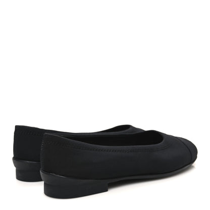 Chanel Grosgrain Cap Toe Uniform Ballerina Flats 36.5 Black 5 of 10