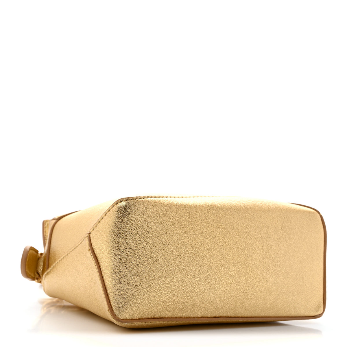 Loewe Laminated Lambskin Mini Puzzle Edge Bag Gold 4 of 10