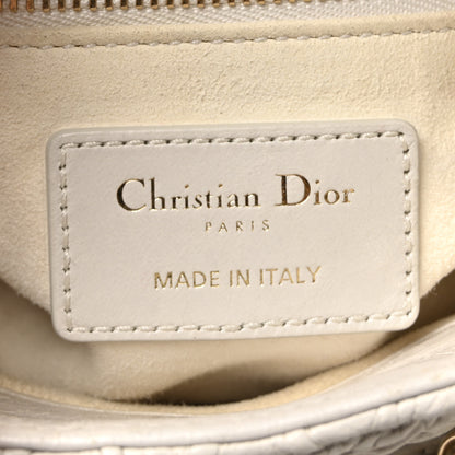 Christian Dior Lambskin Gathered Mini Lady Dior White 6 of 9