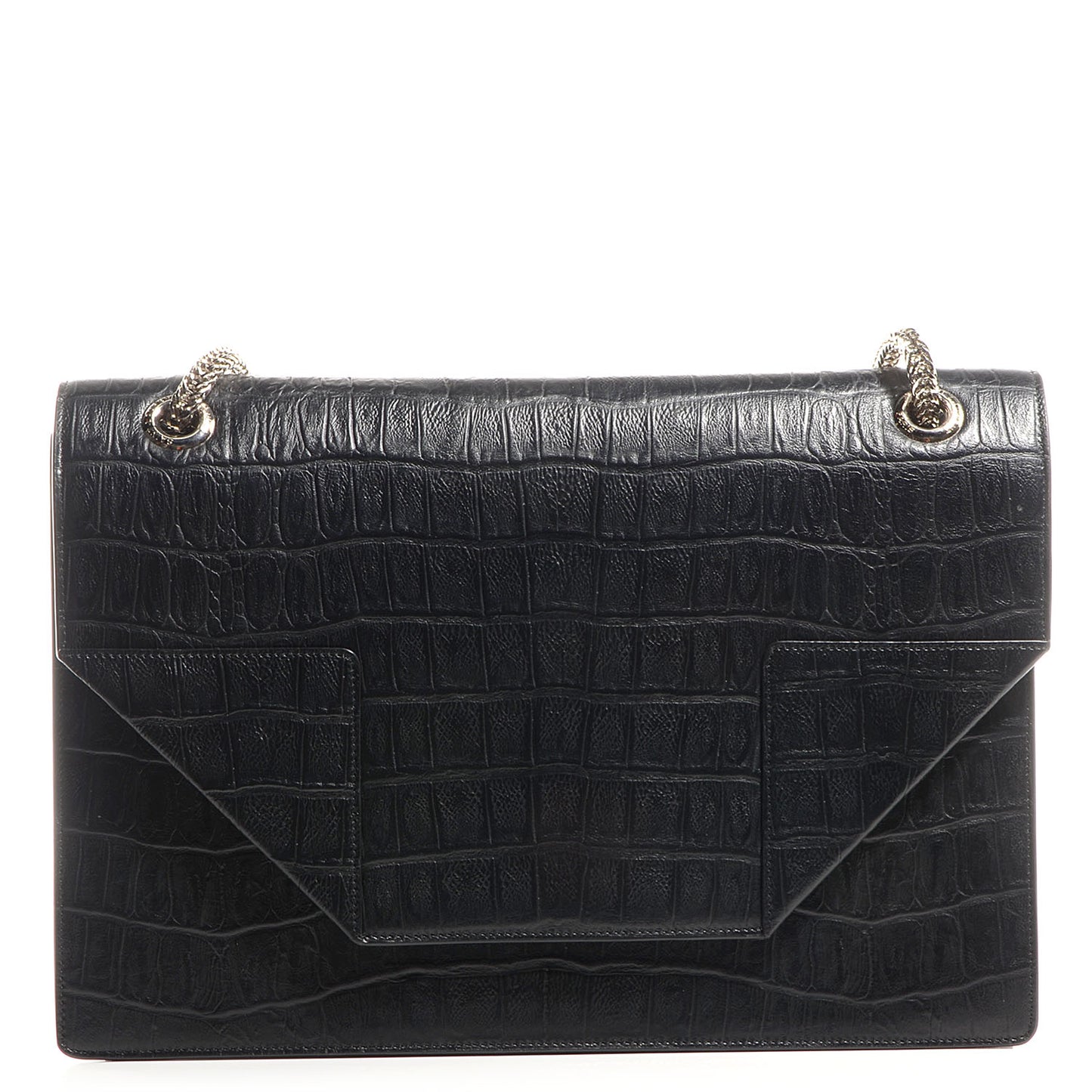 Croc Effect Calfskin Jumbo Betty Black