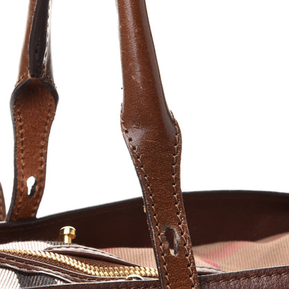 Burberry Calfskin House Check Small Salisbury Tote Brown 11 of 11