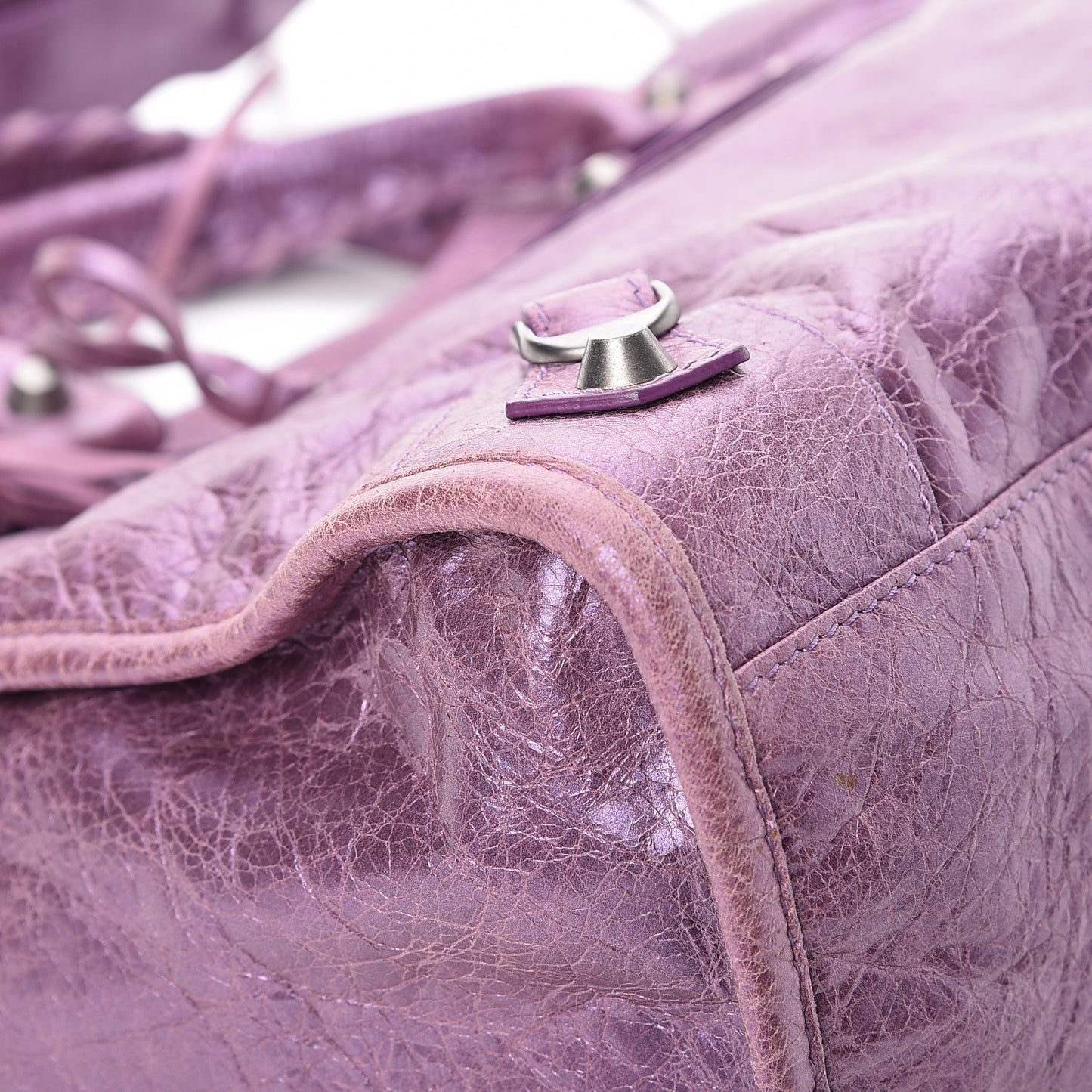 Agneau Classic Hardware City Metallic Purple