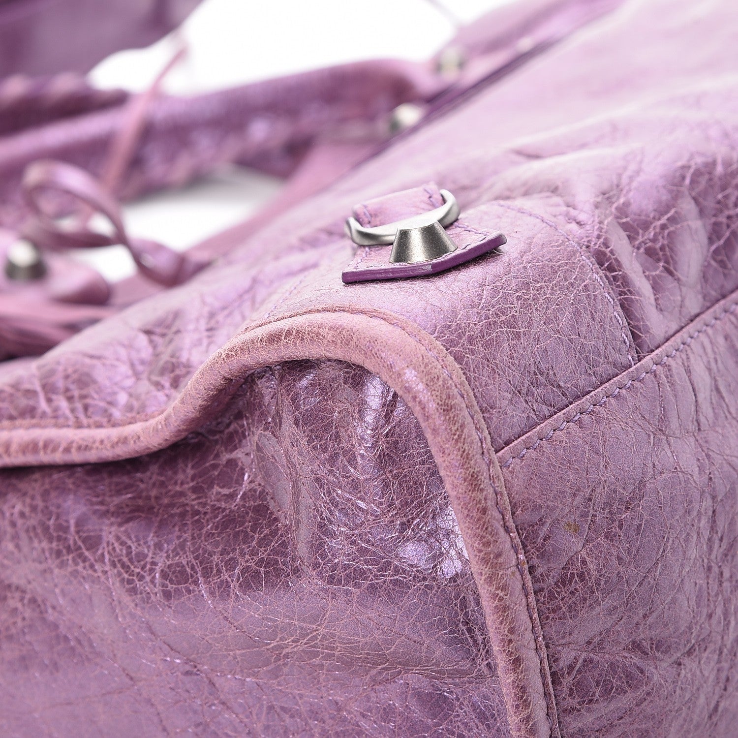 Balenciaga Agneau Classic Hardware City Metallic Purple 8 of 9
