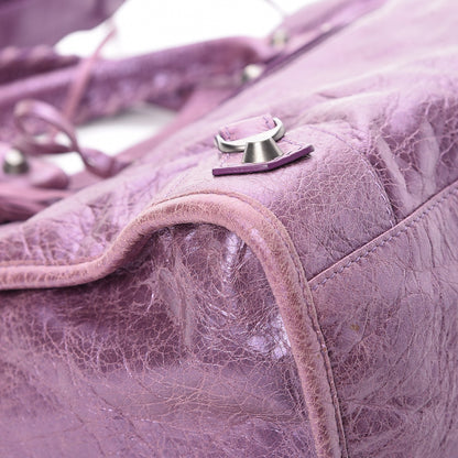 Balenciaga Agneau Classic Hardware City Metallic Purple 8 of 9