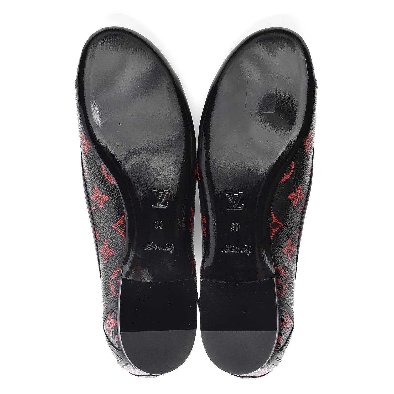Louis Vuitton Monogram Infrarouge New Revival Ballerina Flats 39 Black 5 of 9