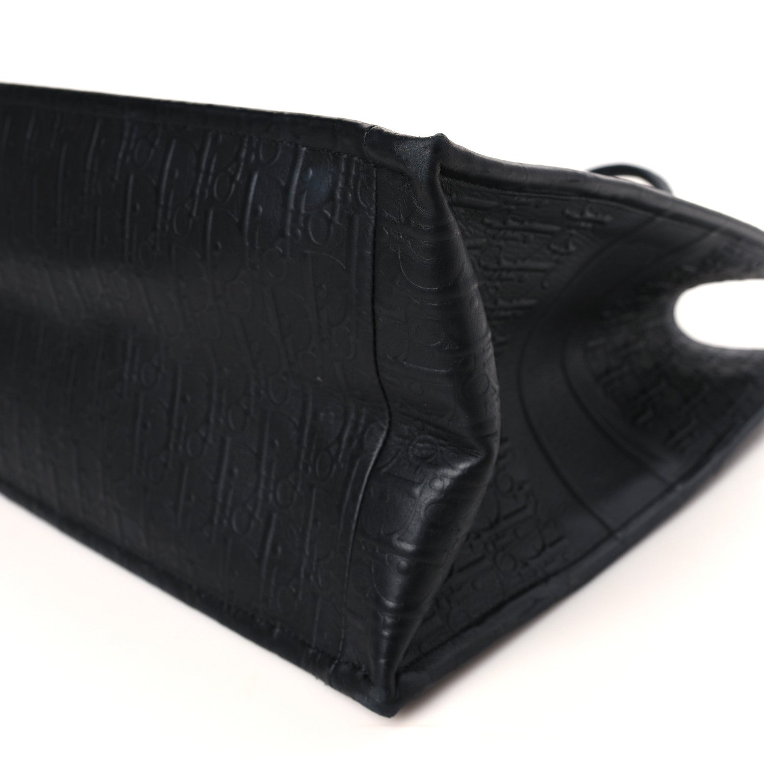 Christian Dior Oblique Calfskin Embossed Large Book Tote Black 9 of 10