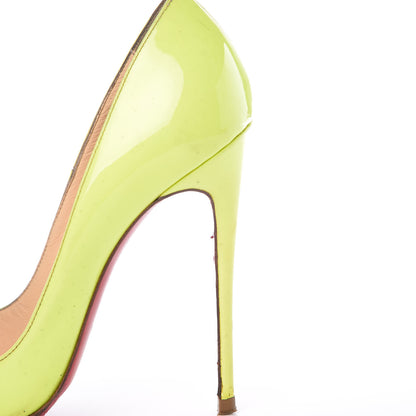 Christian Louboutin Patent So Kate 120 Pumps 38 Neon Yellow 10 of 27