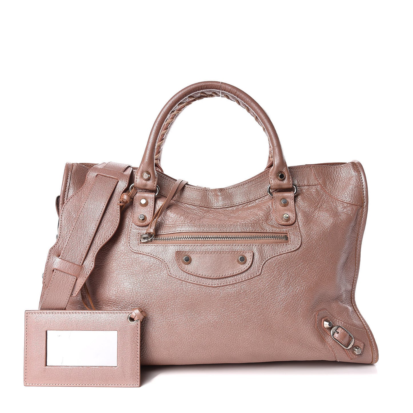 Pearlescent Goatskin Classic Palladium Hardware City Rose Rose Light