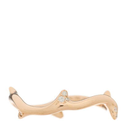 Christian Dior 18K Rose Gold Diamond Bois de Rose Ring 53 6.25 1 of 4