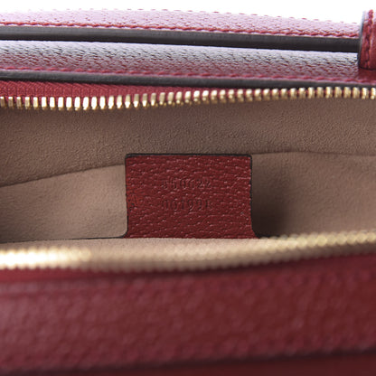 Gucci GG Supreme Monogram Flora Web Small Ophidia Top Handle Shoulder Bag Hibiscus Red 9 of 10