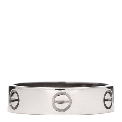 Cartier 18K White Gold 5.5mm LOVE Ring 62 10 1 of 5