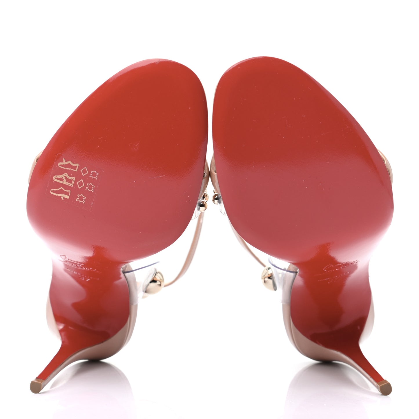 Patent PVC Corinetta 100 Sandals 37 Nude