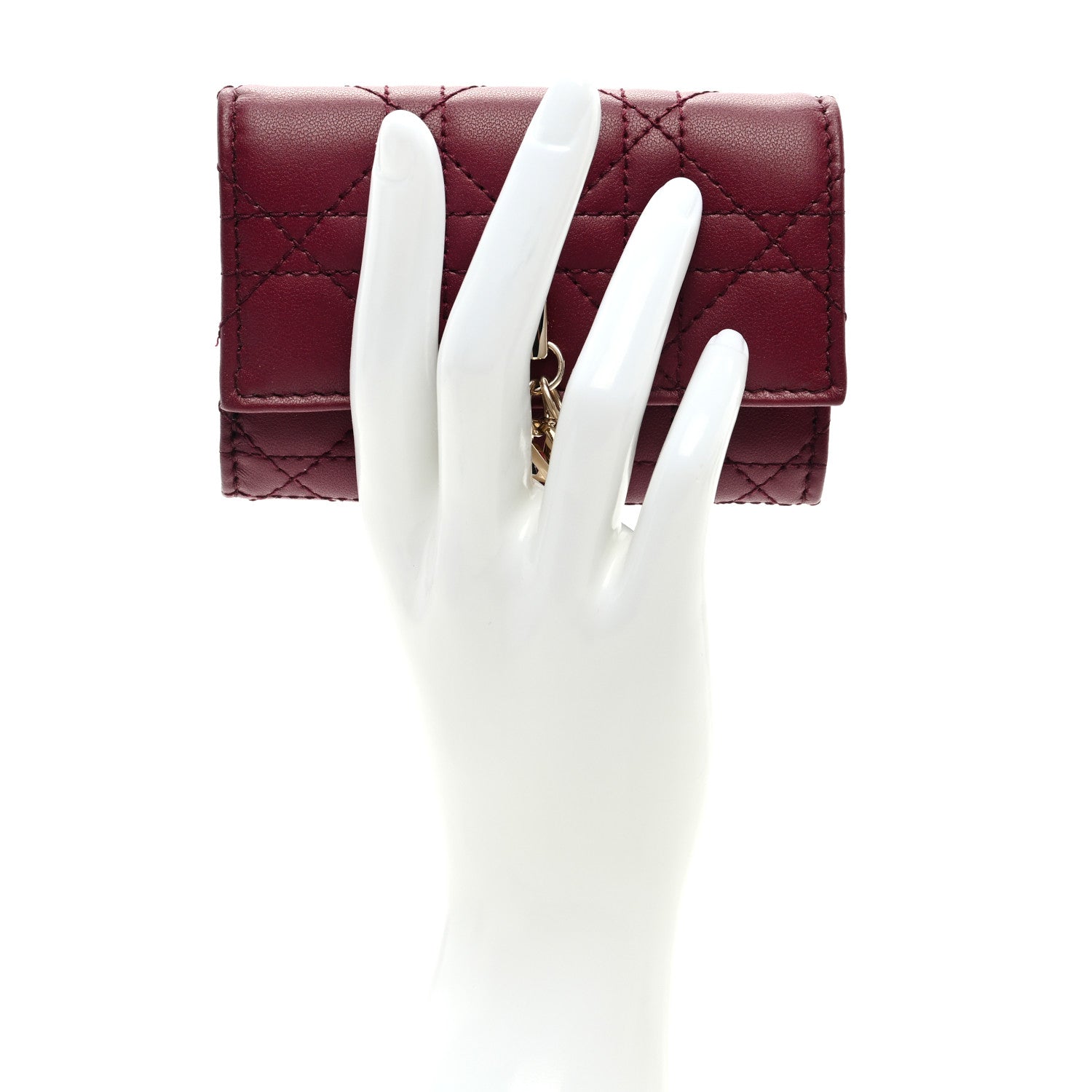 Christian Dior Lambskin Cannage Miss Dior Glycine Wallet Deep Fuchsia 2 of 6