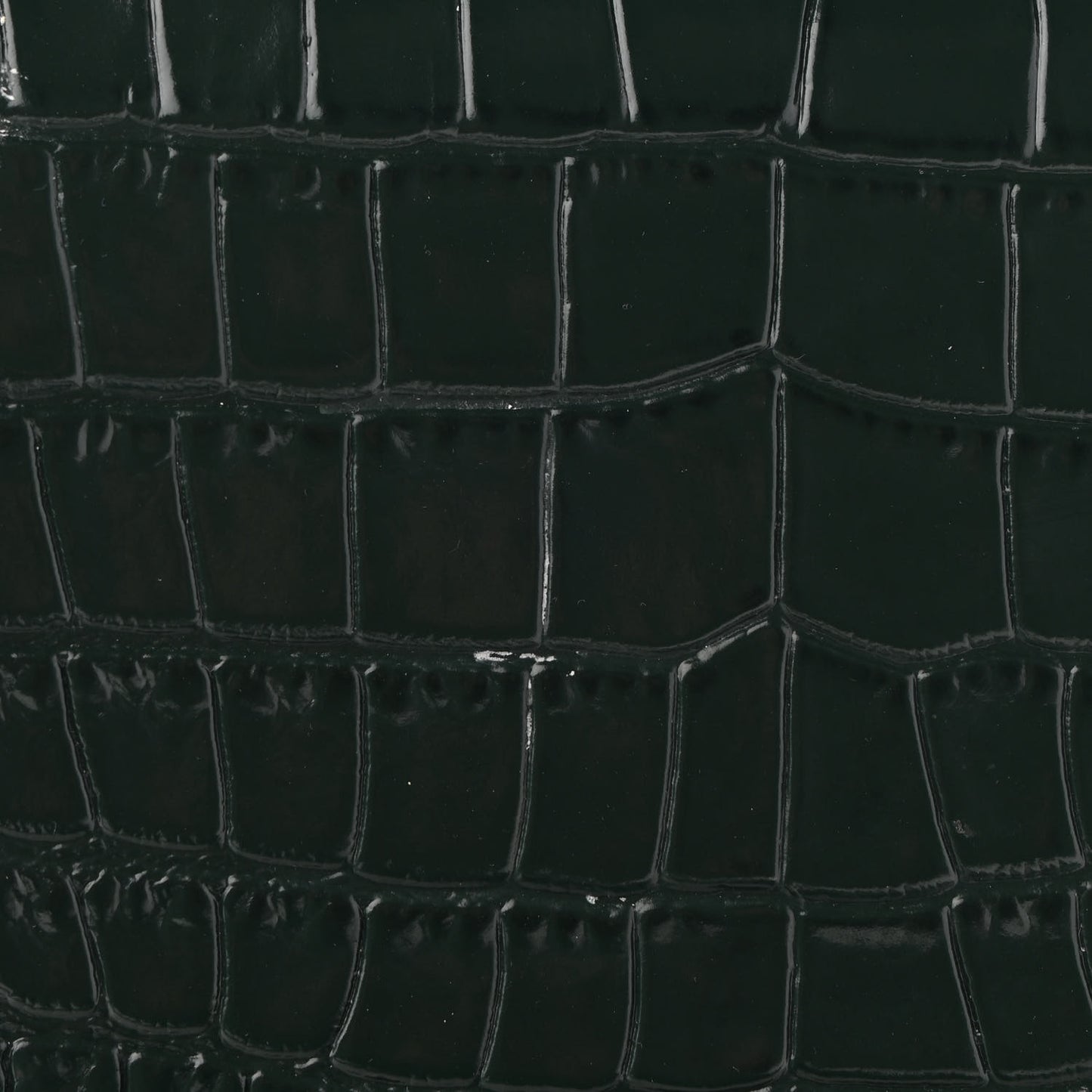 Calfskin Crocodile Embossed Carre Satchel Dark Mint