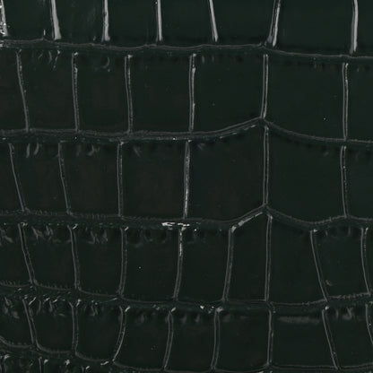 Saint Laurent Calfskin Crocodile Embossed Carre Satchel Dark Mint 9 of 9