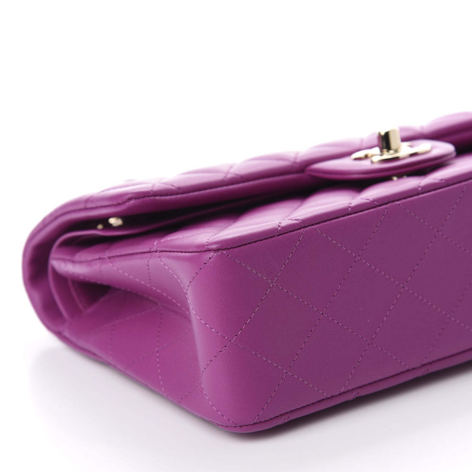 Chanel Lambskin Quilted Small Double Flap Purple 6 of 23