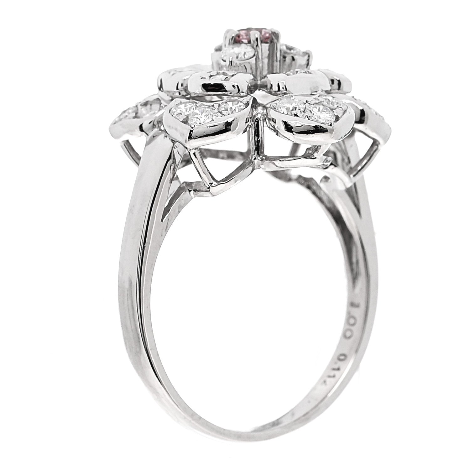 Parker & West by FASHIONPHILE Platinum Pink Diamond 1.11ctw Flower Cocktail Ring 57 8 6 of 10