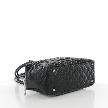 Chanel Calfskin Quilted Large Cambon Bowler Black 4 of 9