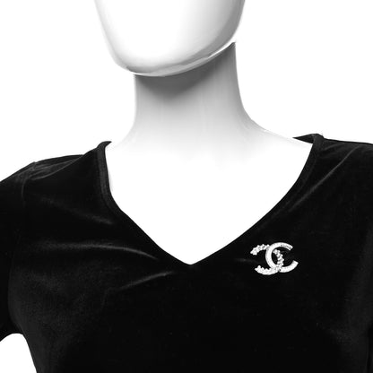 Chanel Crystal CC Brooch Silver 2 of 4