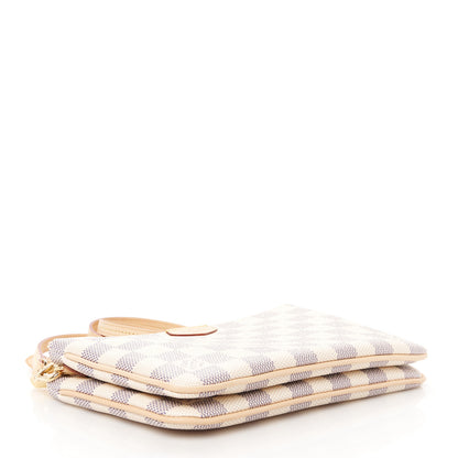 Louis Vuitton Damier Azur Double Zip Pochette 4 of 11