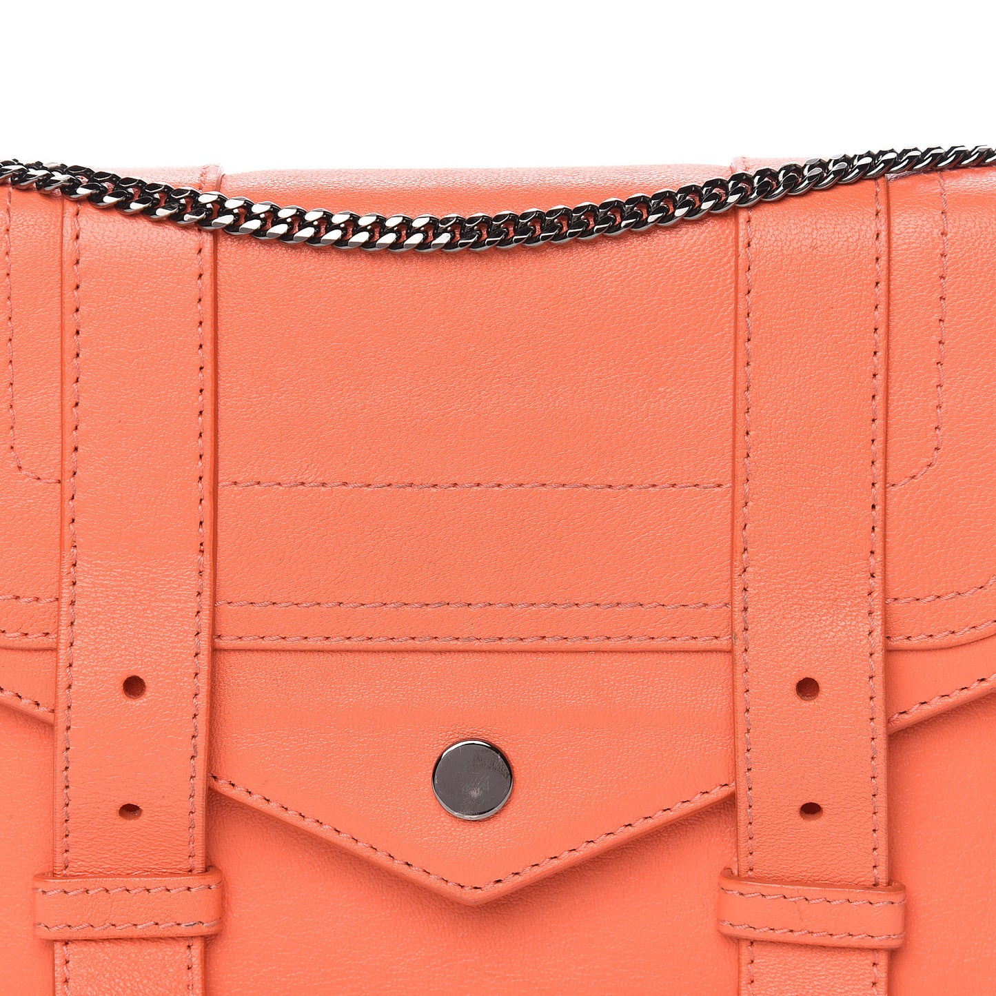 Lambskin PS1 Large Chain Wallet Grapefruit