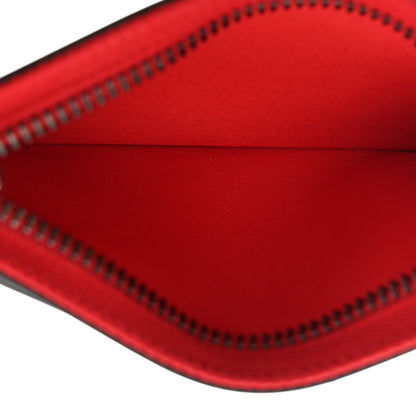 Christian Louboutin Calfskin Abrasivato Loubi54 Zipped Card Holder Black GunMetal 5 of 8