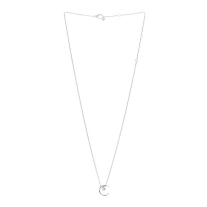 Chanel 18K White Gold Diamond Coco Crush C Necklace 3 of 5