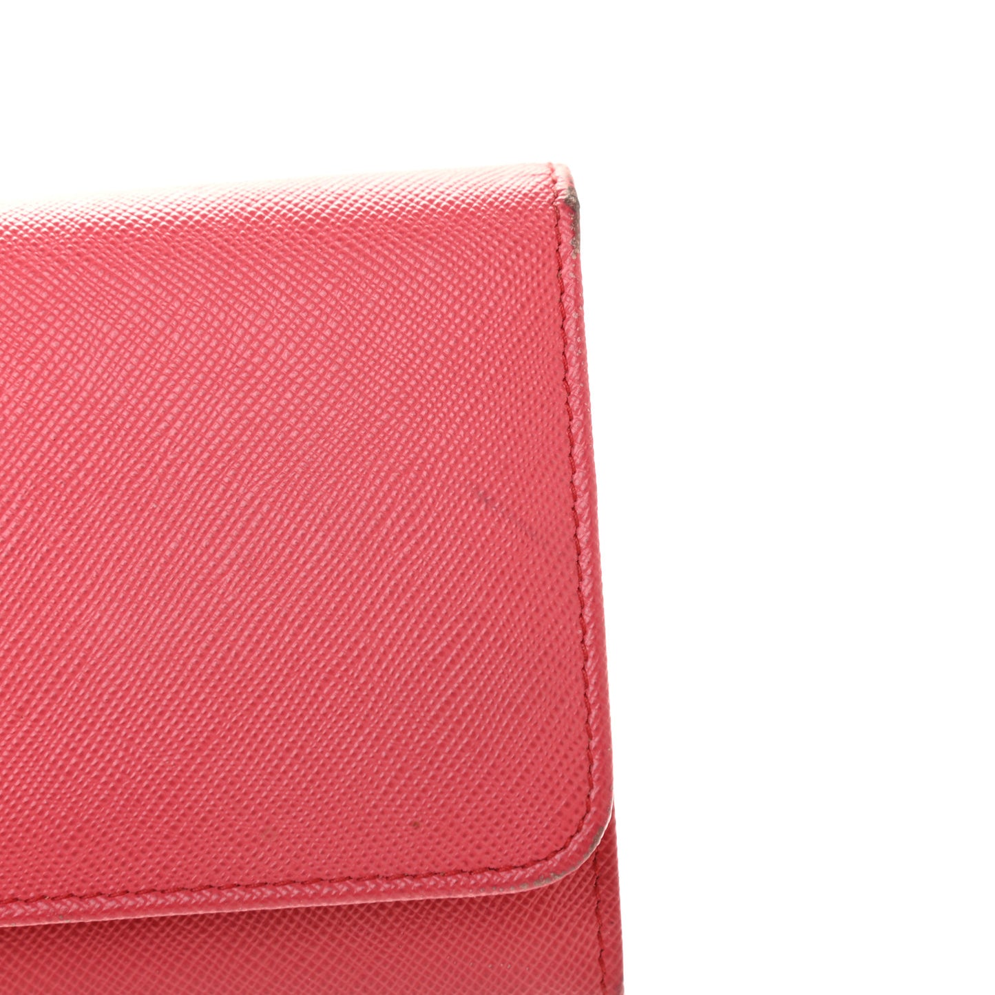 Saffiano Metal Continental Flap Wallet Fragola
