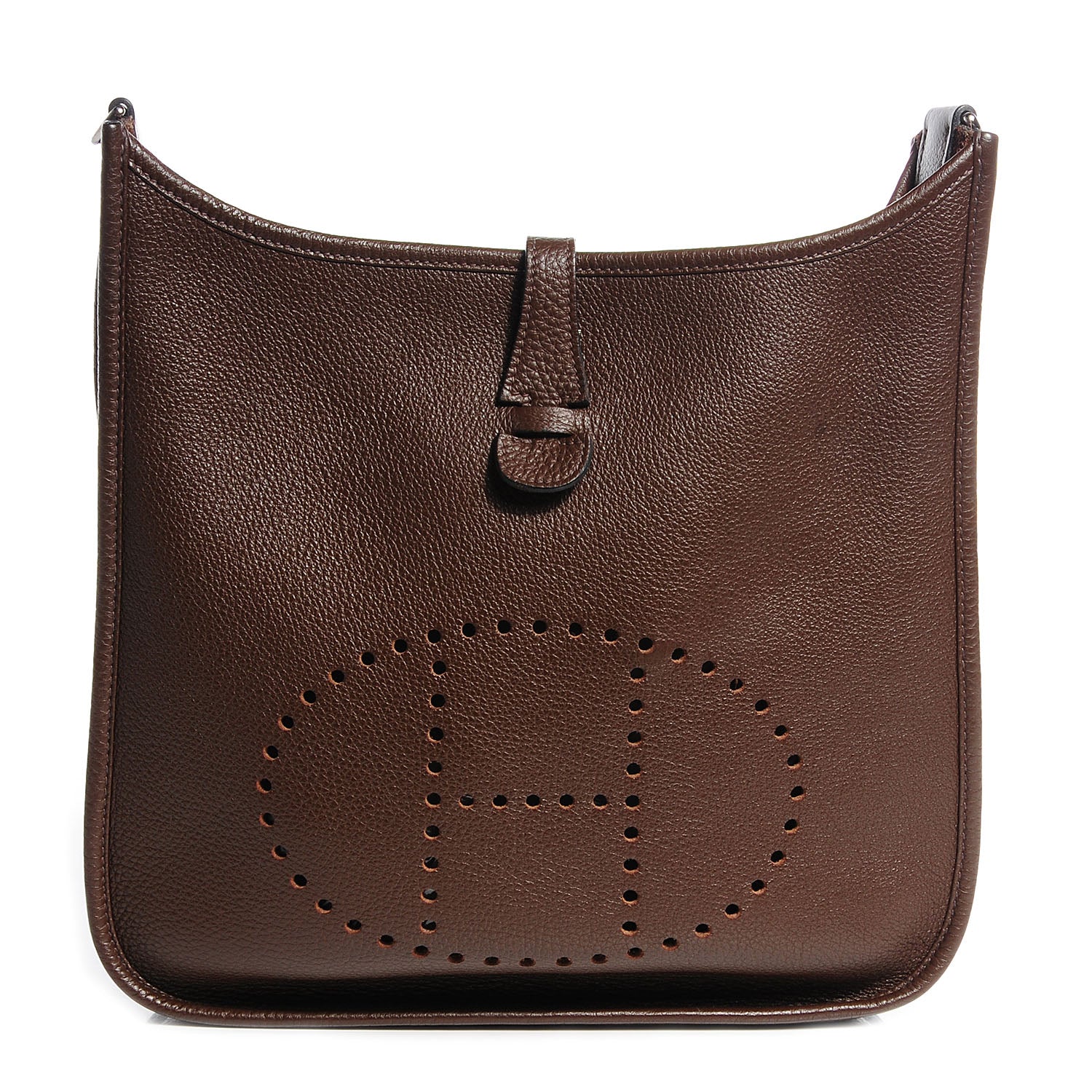 Hermes Taurillon Clemence Evelyne III PM Chocolate 1 of 14