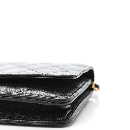 Chanel Caviar Quilted Wallet On Chain WOC Black 9 of 11