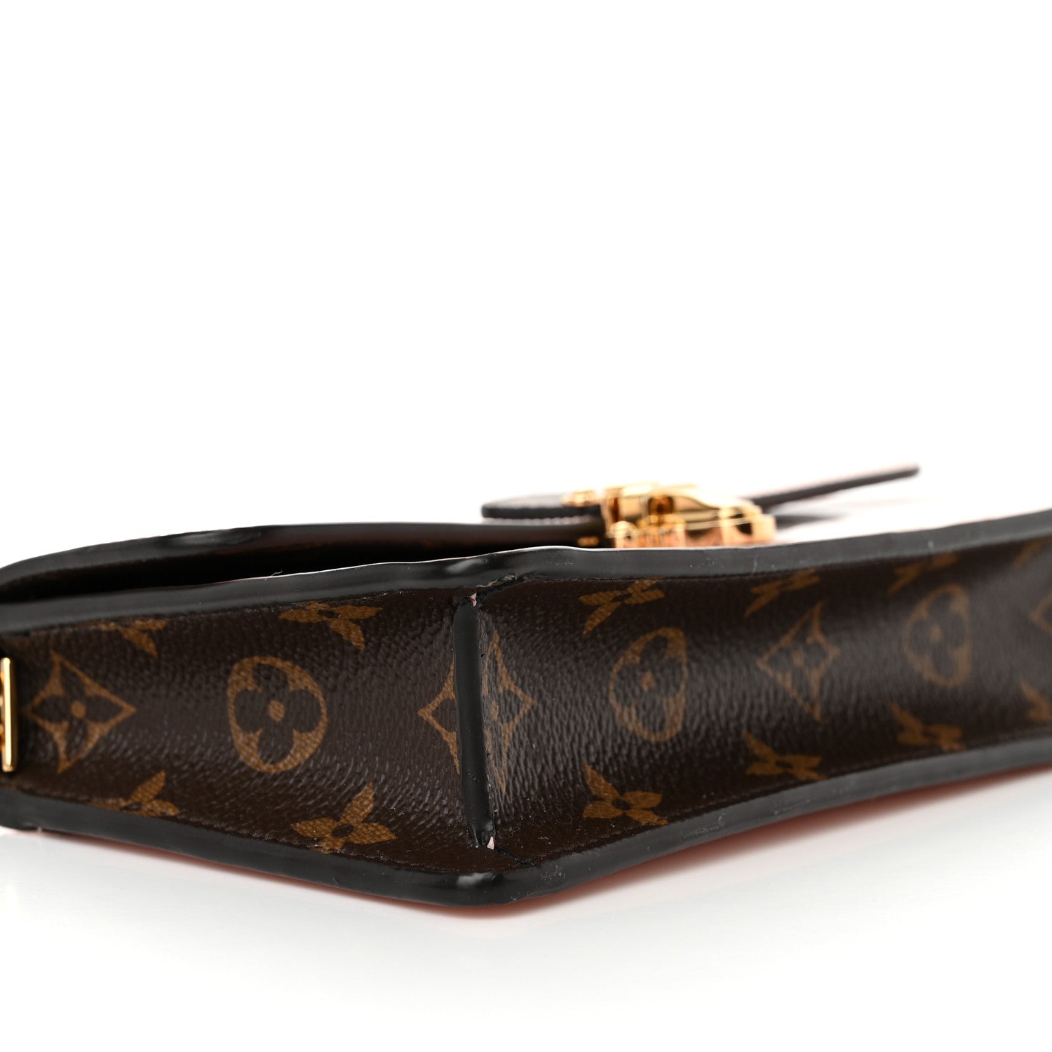 Louis Vuitton Patent Calfskin Monogram Cherrywood Chain Wallet Rose Ballerine 9 of 12