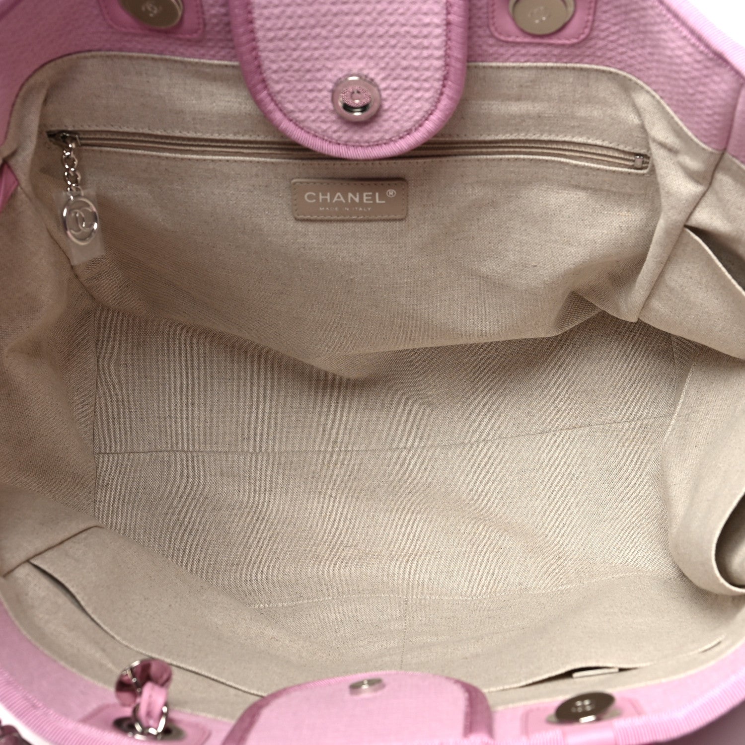 Chanel Mixed Fibers Medium Deauville Tote Dark Pink 6 of 10