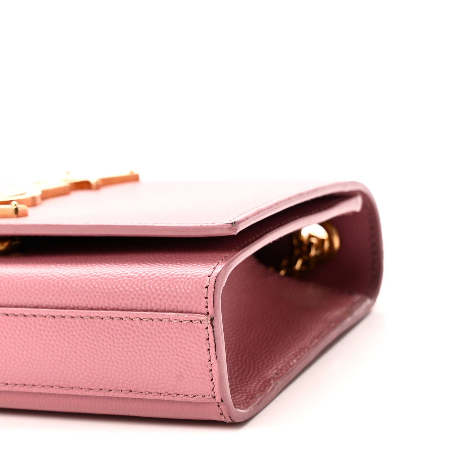 Saint Laurent Grain De Poudre Small Monogram Kate Satchel Old Rose 9 of 9