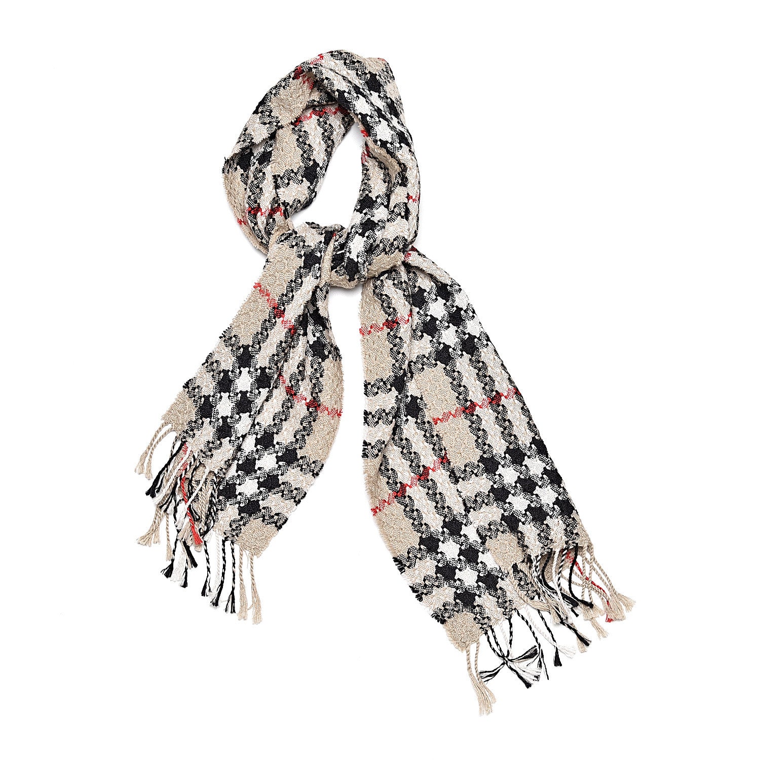 Burberry Alpaca Silk Nova Check Scarf 1 of 4