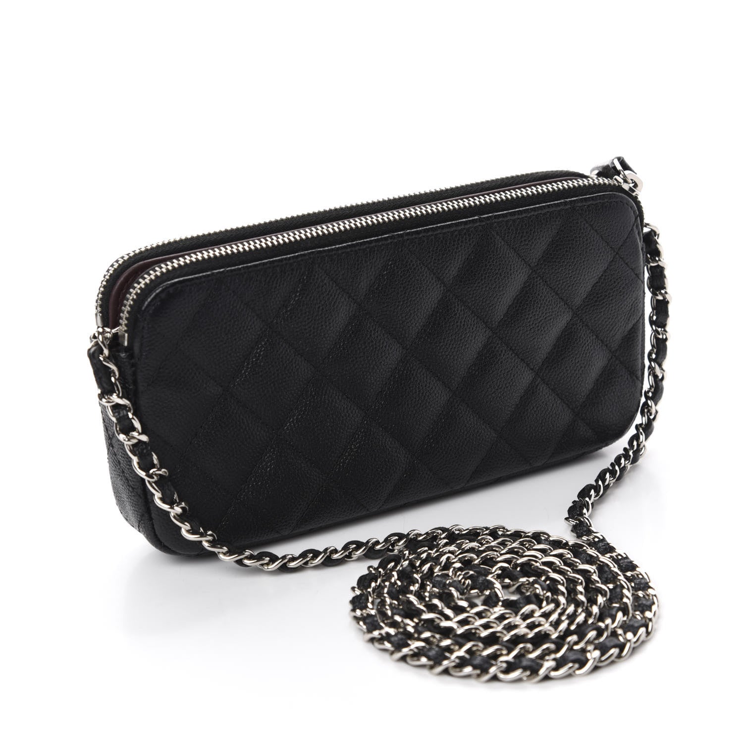 Chanel Caviar Quilted Small Clutch With Chain Black 3 of 12