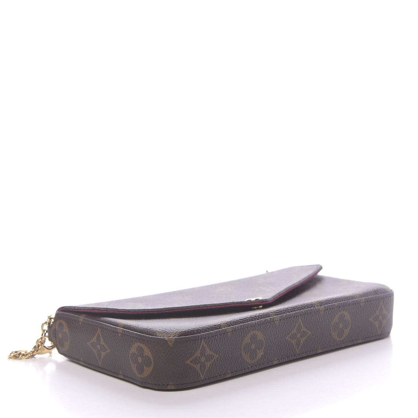 Monogram Pochette Felicie Chain Wallet Fuchsia