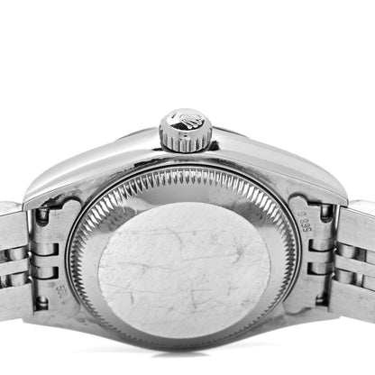 Rolex Stainless Steel 18K White Gold Diamond 26mm Oyster Perpetual Datejust Watch Blue Gradient 69174 4 of 4