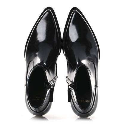 Saint Laurent Vitello Beat 40 Ankle Boots 37 Black 2 of 12